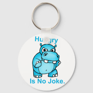 Hunger ist kein Witz. Hippo Schlüsselanhänger