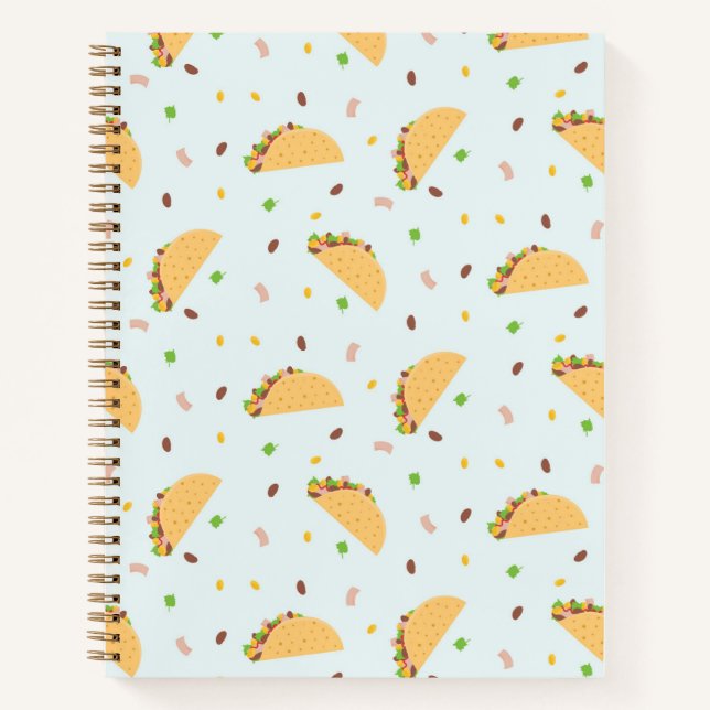 Hunger nach dem Muster von Tacos Notizbuch (Vorderseite)