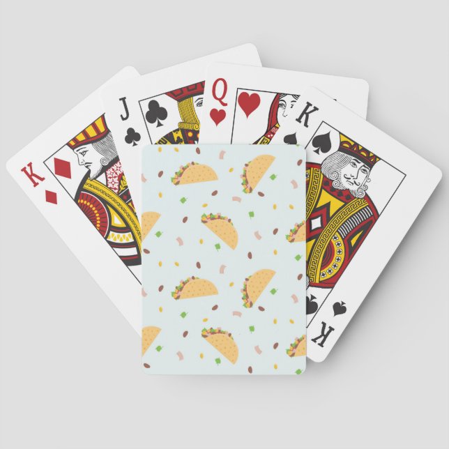 Hunger nach dem Muster von Tacos Spielkarten (Rückseite)