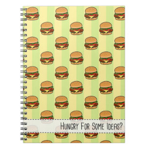 Hunger nach einigen Ideen? (Burger) - Notebook Notizblock