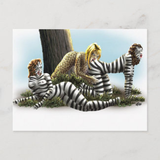 Hunger nach Zebra Postkarte