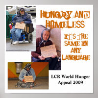 Hunger und Obdachlose