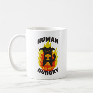 Hunger und wütende Katze. Gemeine Katze. Angry Cat Kaffeetasse