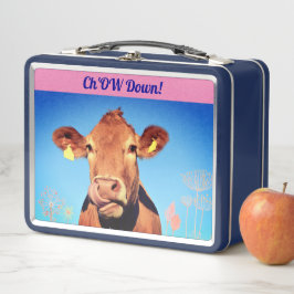 Hungerfarm Aminal Cow Metall Brotdose