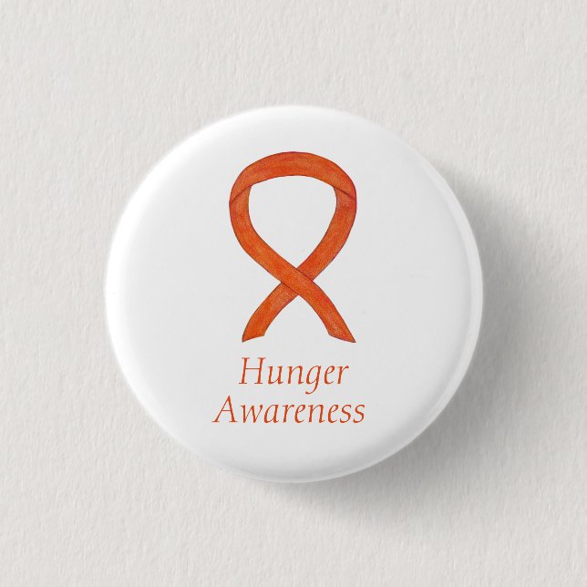 Hungerfestung Awareness Ribbon Custom Button (Vorderseite)