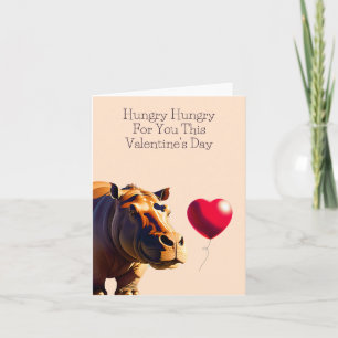 Hungerfestungen Hippo Valentine's Day Card - Niedl Karte
