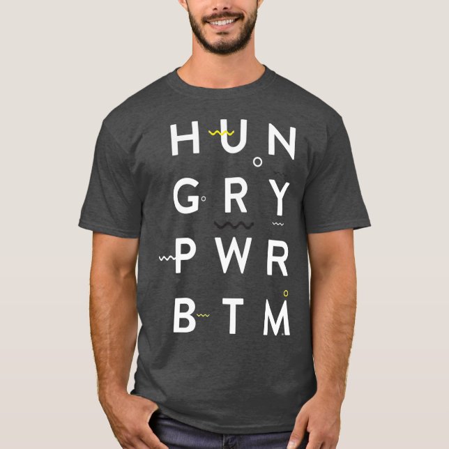 Hungerfestungen Power Unterner Spaß Gay T-Shirt (Vorderseite)
