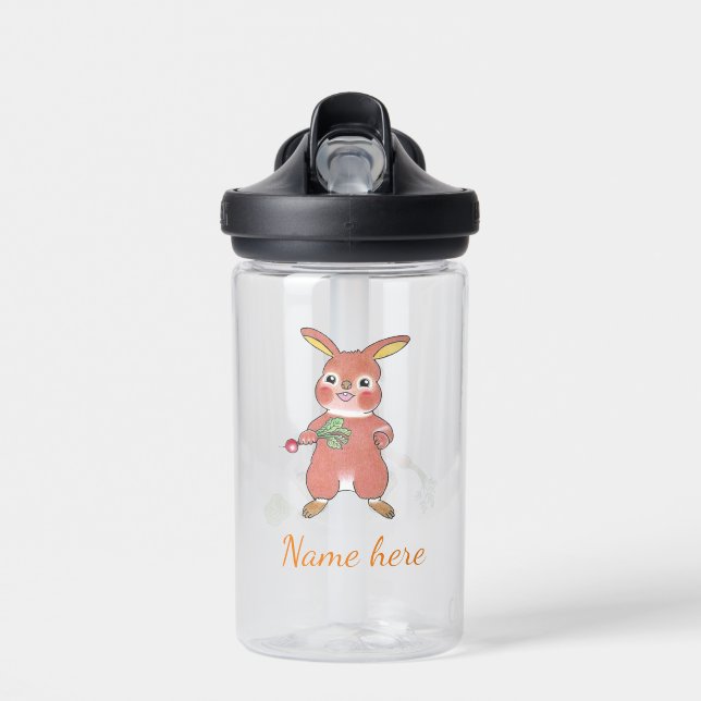 Hungerfestungen & Schlaflosigkeit Kinder Name Wass Trinkflasche (Vorne)