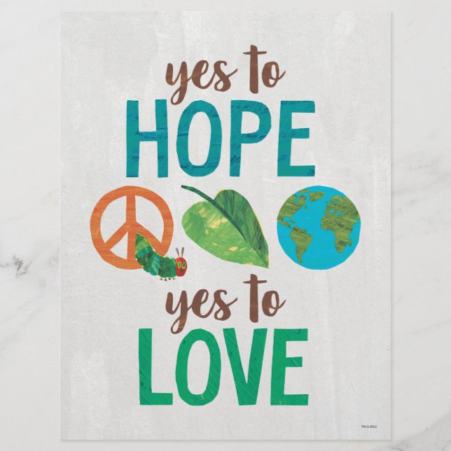 Hungerische Raupe | Ja zur Hoffnung Briefbogen (Vorderseite)