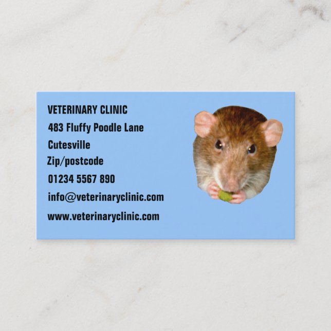 Hungrat Rat Individuell anpassbare Visitenkarte (Vorderseite)