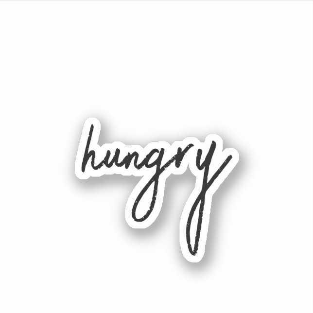 Hungrig, ästhetischer Teen Scrapbook Sticker (Vorderseite)