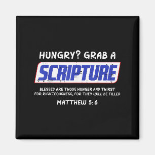 Hungrig schnapp dir eine Schriftstelle Lustig Chri Magnet