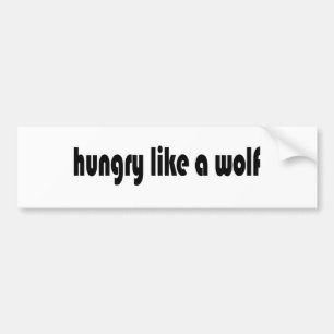 Hungrig wie ein Wolf Autoaufkleber