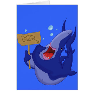 Hungrige blauer Haifisch-Karte