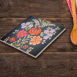 hungrige Blume - lebhafte Farben Fliese