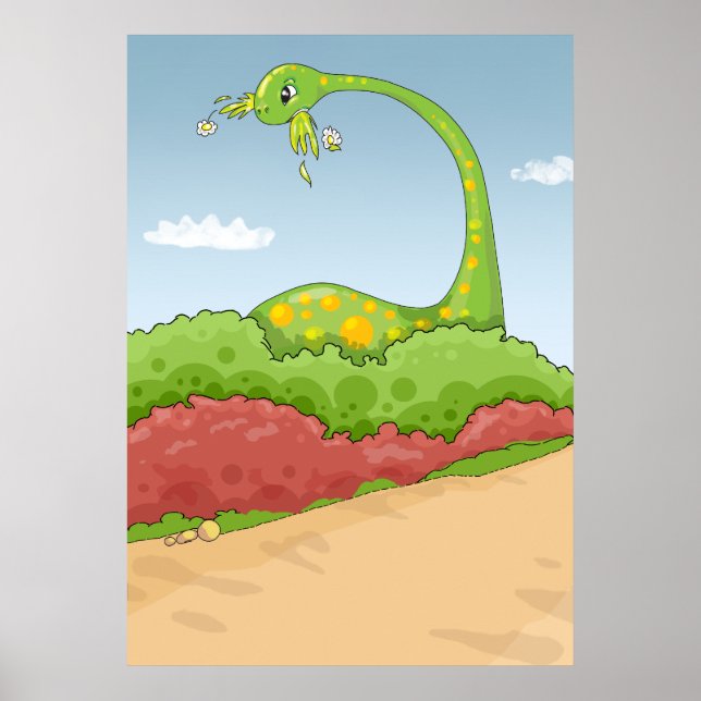 hungrige Brontosaurus-Szene Poster (Vorne)