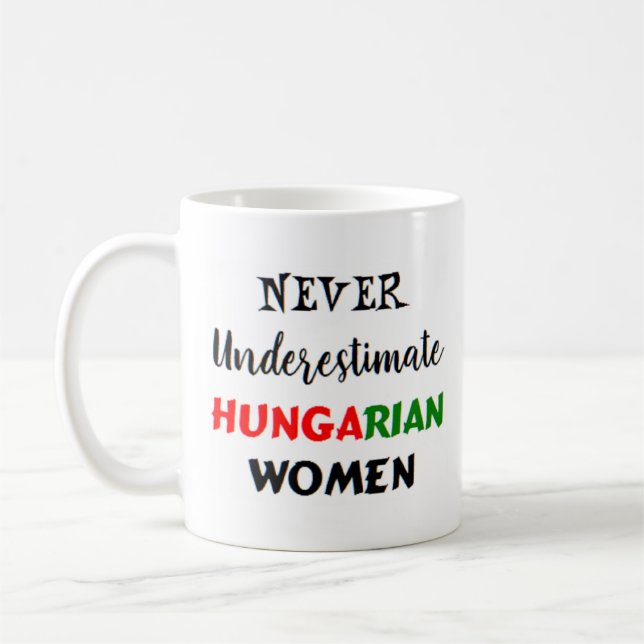 hungrige Frauen Kaffeetasse (Links)