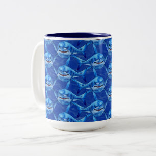 Hungrige Haie  Zweifarbige Tasse