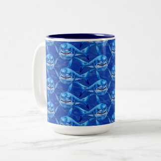 Hungrige Haie  Zweifarbige Tasse