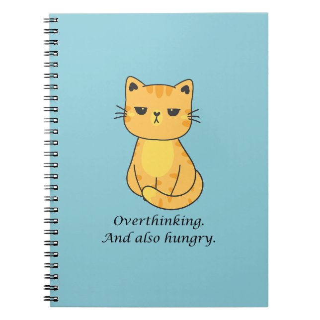   Hungrige Katze Notizblock (Vorderseite)