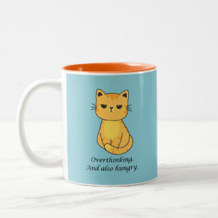 Hungrige Katze Zweifarbige Tasse
