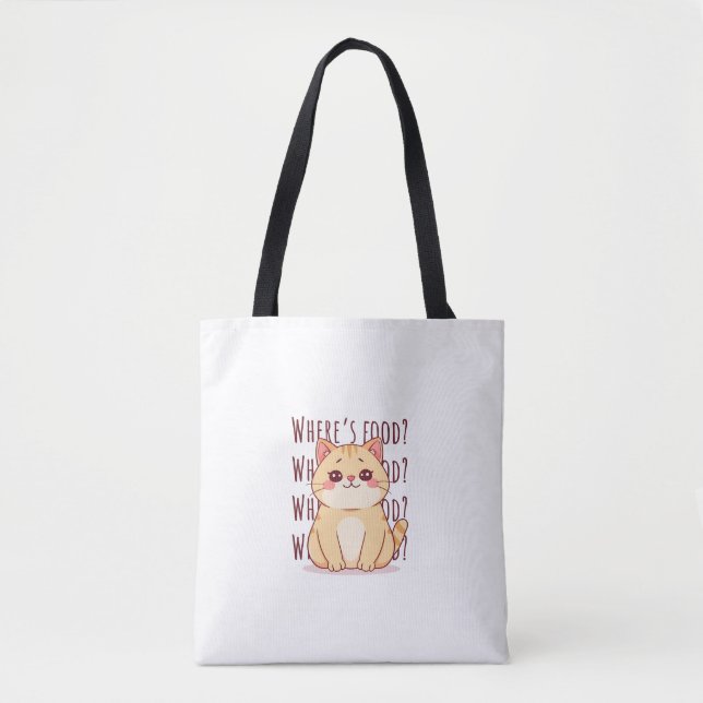 Hungrige rote Katze  Tasche (Vorderseite)