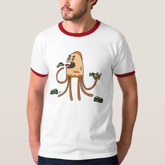 Hungriger Bot - der T - Shirt der Männer (Vorderseite)