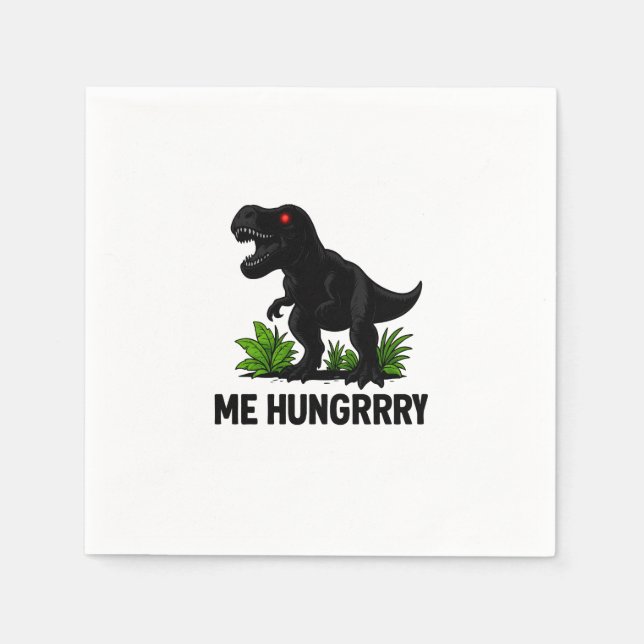 Hungriger T-Rexx Serviette (Vorderseite)