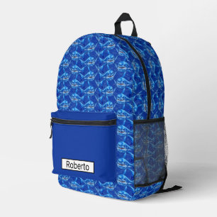 Hungriger Weißer Hai  Bedruckter Rucksack