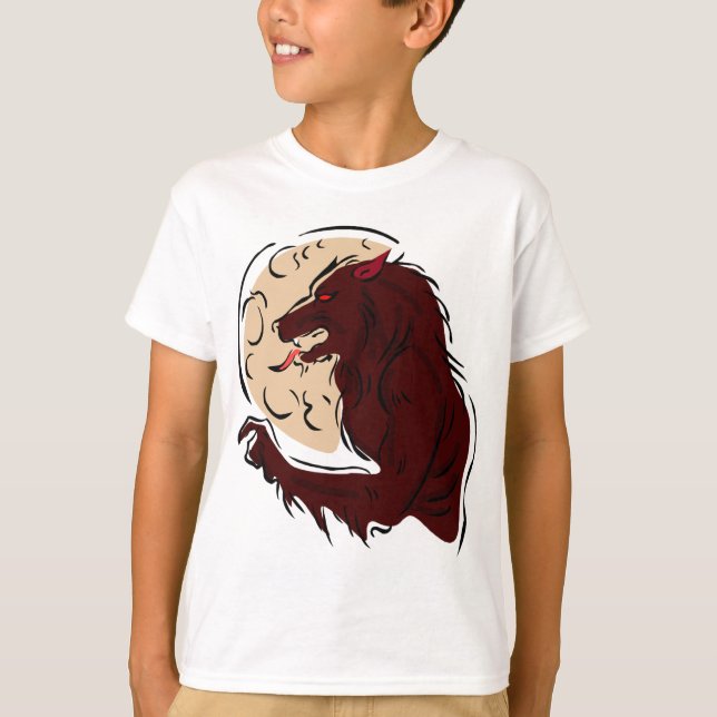 Hungriger Werewolf T-Shirt (Vorderseite)