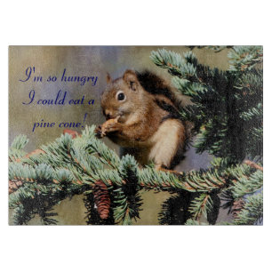 Hungriges Eichhörnchen-Schneidebrett Schneidebrett