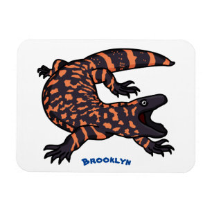 Hungriges Goldmonster-Eidechsen-Cartoon Magnet