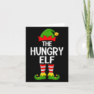 Hungrile Elf Xmas Matching Family Elf Squad Christ Karte