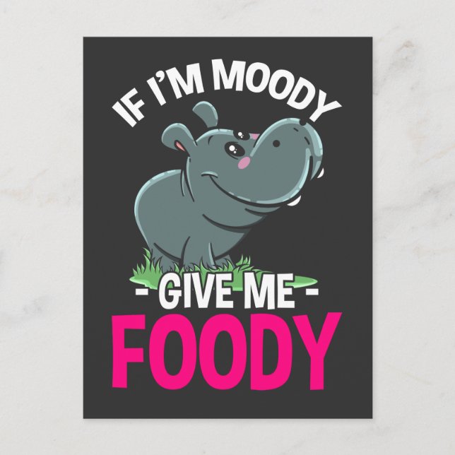 Hungrippo Moody Frauennahrung Lover Postkarte (Vorderseite)
