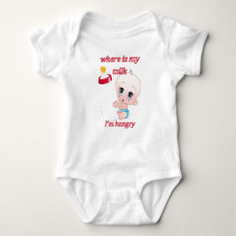 Hungry Baby Bodysuit. Baby Strampler