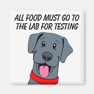 Hungry Black Labrador Food Tester Magnet