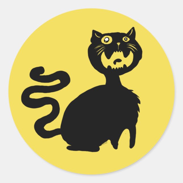 Hungry Cat Sticker (Vorderseite)