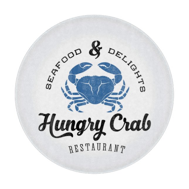 Hungry Crab Restaurant Poster Schneidebrett (Vorderseite)