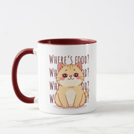 Hungry Ginger Cat  Tasse