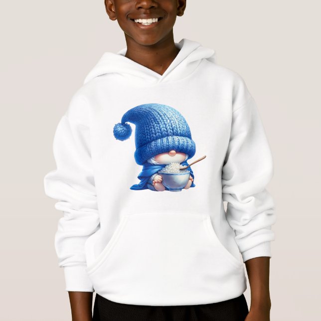 Hungry Gnome Genießen Hoodie (Vorderseite)