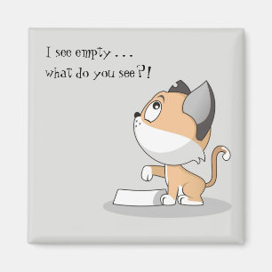 Hungry Kitty: Ich sehe leer Magnet