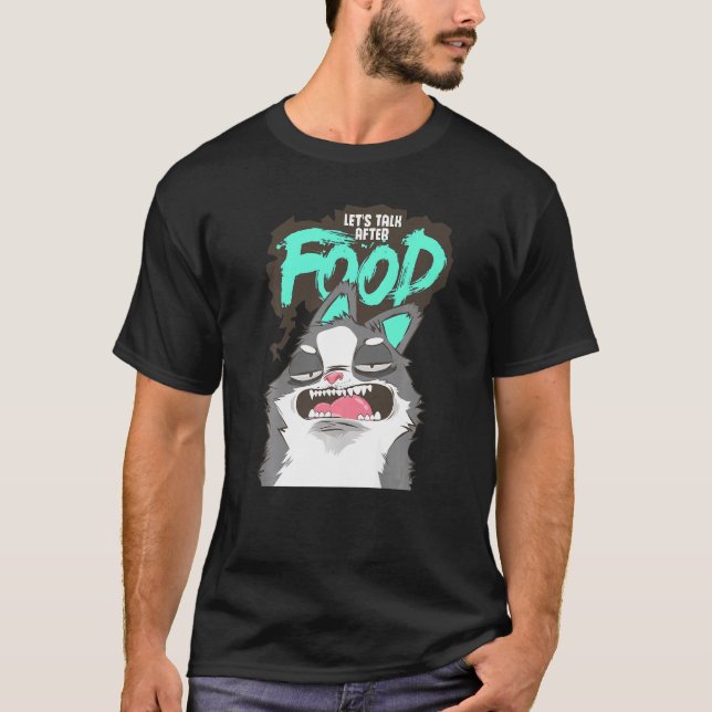 Hungry Lazy Ignorant Cat T-Shirt (Vorderseite)