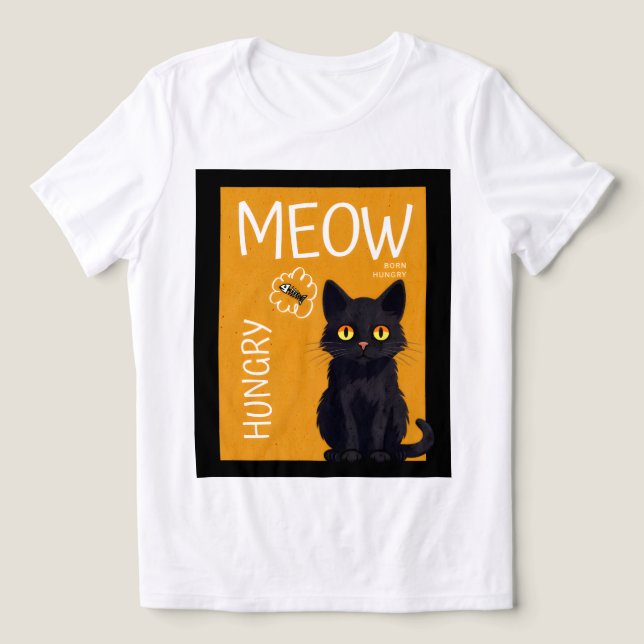 Hungry Meow – Born Hungry Tri-Blend Shirt (Design Vorderseite)
