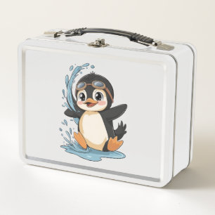 Hungry Pinguin Metall Brotdose