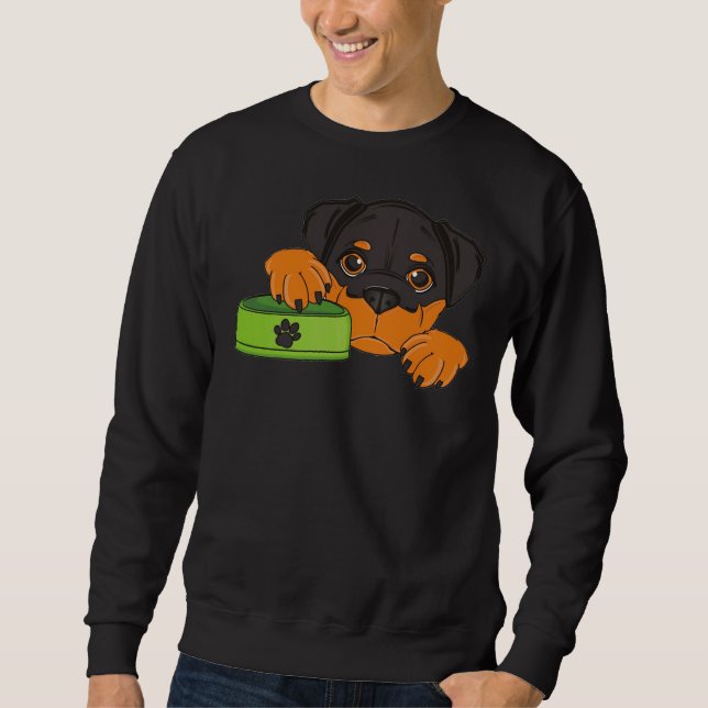 Hungry Rottweiler Sweatshirt (Vorderseite)