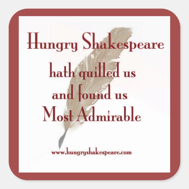 Hungry Shakespeare Sticker (Vorderseite)
