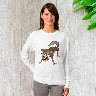 Hungry Wolf Womens Long Sleeve T-Shirt