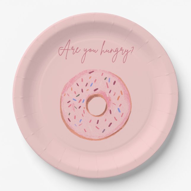 "Hungst du?" Donut Party Teller 🍩 💞 (Vorderseite)