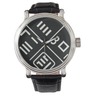 Hunminjeongeum - Koreanische kalligraphische Kunst Armbanduhr