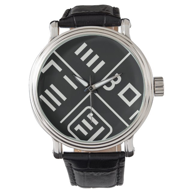 Hunminjeongeum - Koreanische kalligraphische Kunst Armbanduhr (Vorderseite)